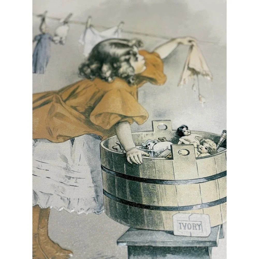 Vintage Ivory Soap Maxfield Parrish Tin Sign Wall